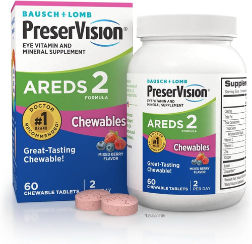 PreserVision AREDS 2 Chewable Eye Vitamins – Mixed Berry Flavor